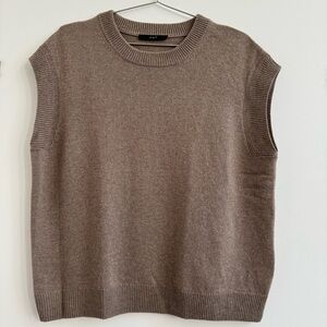 Women's Brown Sleeveless Sweater
